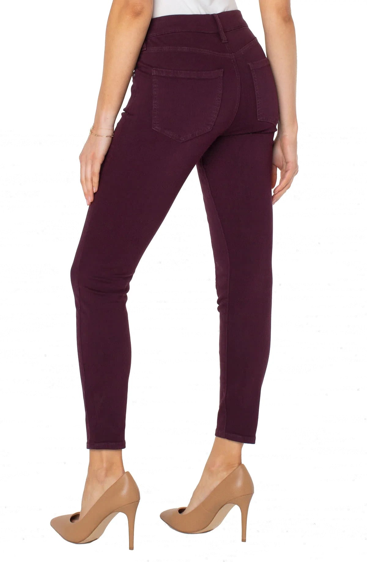 Gia Glider Ankle Skinny - Raisin